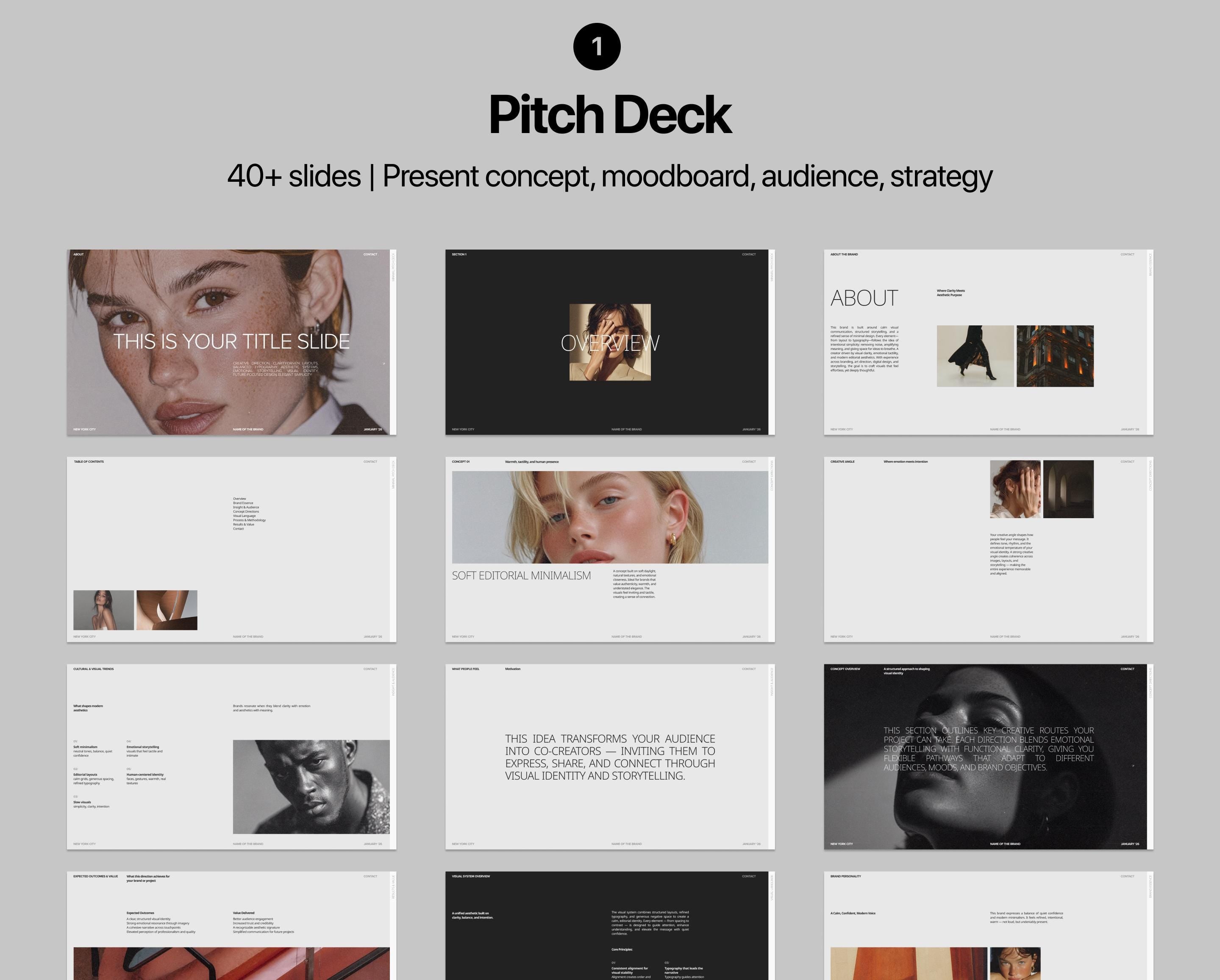 Pitch Deck + Client Proposal Bundle | Minimal Business Canva Templates for Creative Studios, Brands & Startups